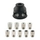 thumbnail image 1 of Kit de guía de broca autocentrante de 2-10 mm, buscador de centro de aleación de aluminio, perforadora vertical portátil con bujes de broca Negro, 1 of 8