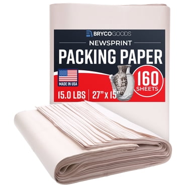 Aviditi Newsprint Packing Paper 1000 Sheets - 30x24 Inch Recycled Moving Packing Paper