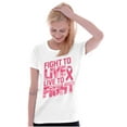thumbnail image 4 of Fight to Live Breast Cancer Women's Graphic T Shirt Tees Brisco Brands X, 4 of 5