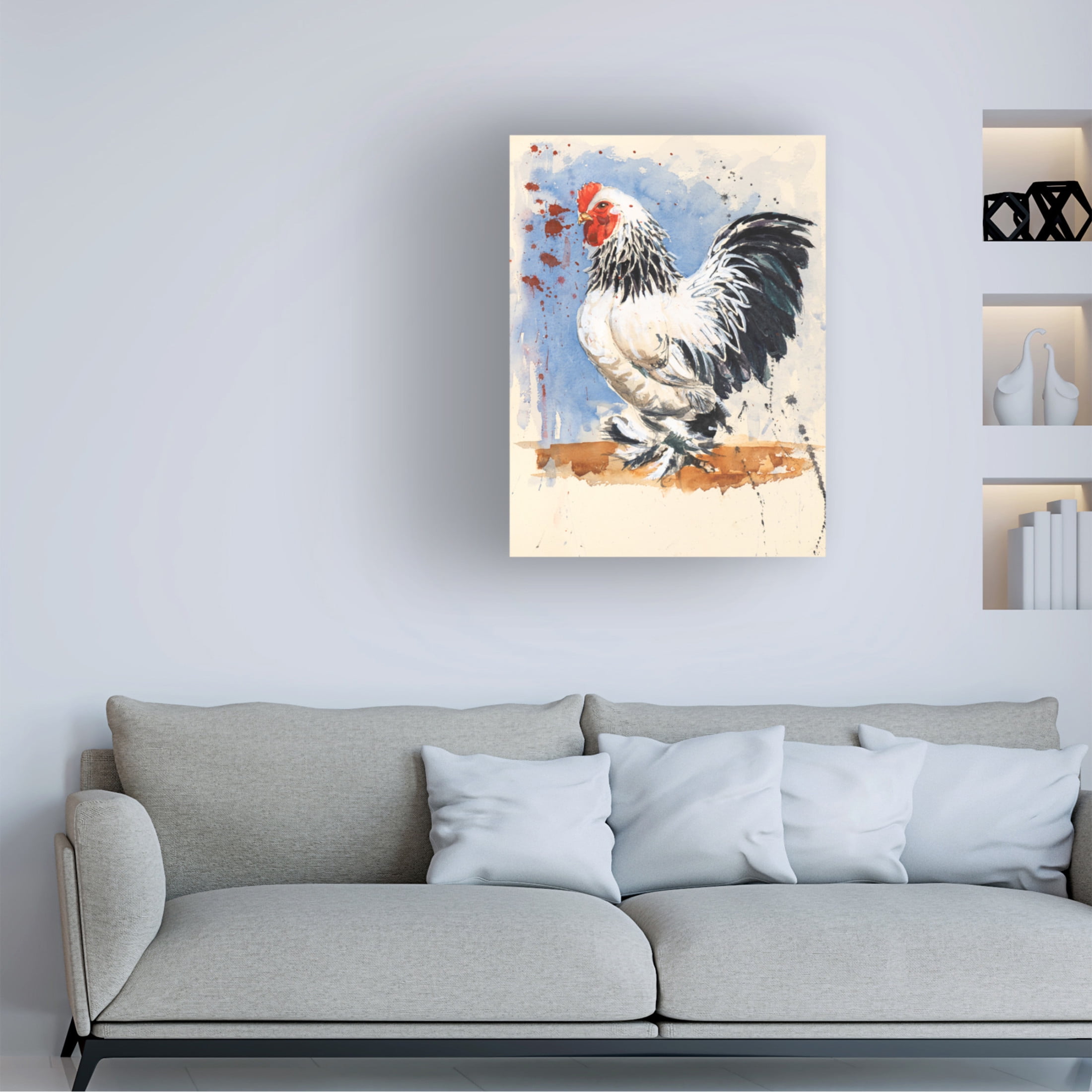 Alison Cooper 'Brahma Bantam Cockerel, 2020' Canvas Art - 18 x 24 Inches
