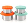 thumbnail image 1 of EcoNesxp Pieces salad dressing container stainless steel condiment container 4 oz 4 pieces salad dressing container baby food dessert oz, 1 of 5
