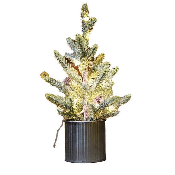 Árbol de navidad artificial flocado, árbol de navidad de cedro de mesa, adornos navideños para interiores Adepaton CPB-SSW142-2