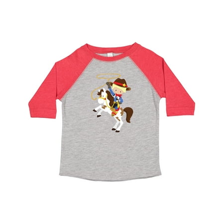 

Inktastic Cowboy Sheriff Horse Lasso Western Blond Hair Gift Toddler Boy Girl T-Shirt