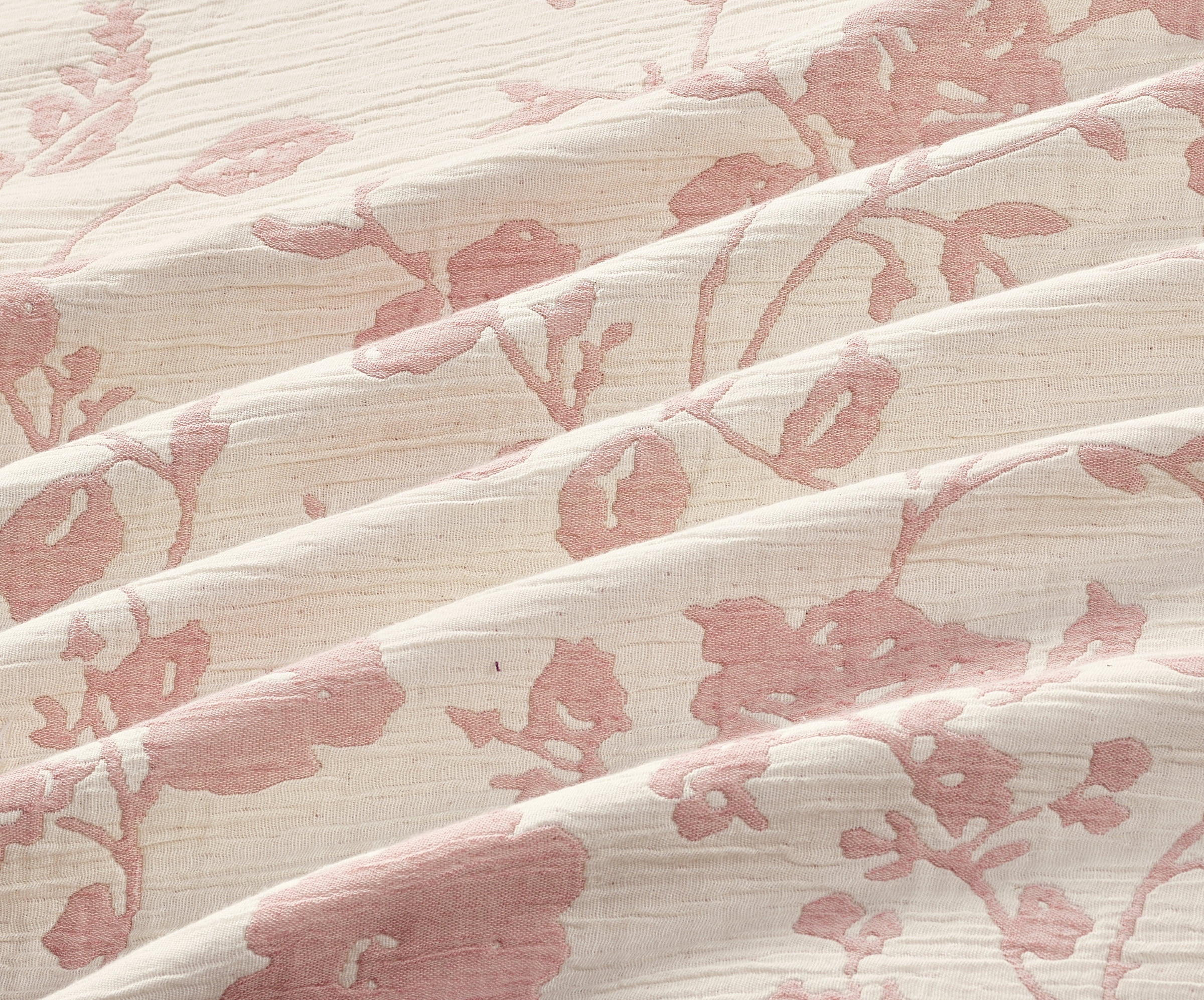 The Pioneer Woman Agatha Floral Gauze Quilt, King, Rose Herb Pink, Reversible Bedding