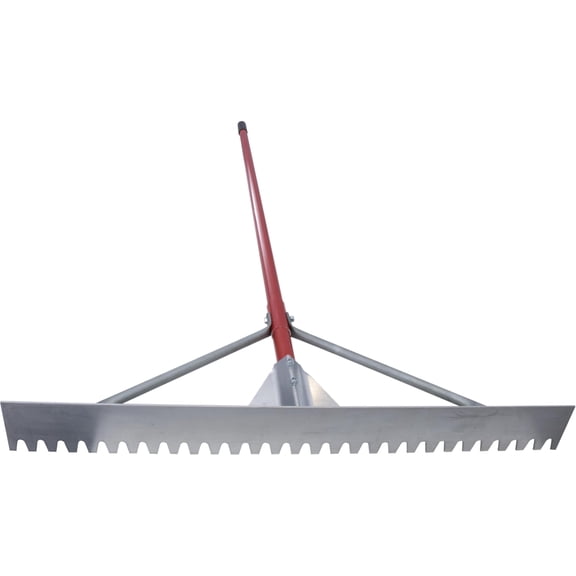 MARSHALLTOWN RED700091 Braced Asphalt Lute Rake, 36 Inch, Spreads and Levels Hot Asphalt, 36 Inch Blunt Magnesium Blade, 72 Inch Aluminum Handle