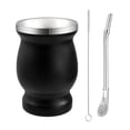 thumbnail image 4 of Juego de mate de calabaza de 230 ml, taza de té tradicional para dormitorio, hogar y oficina. Negro, 4 of 9