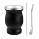thumbnail image 4 of Juego de taza de mate para el hogar, duradera y fácil de limpiar, 230 ml, ideal para el dormitorio. Negro, 4 of 9