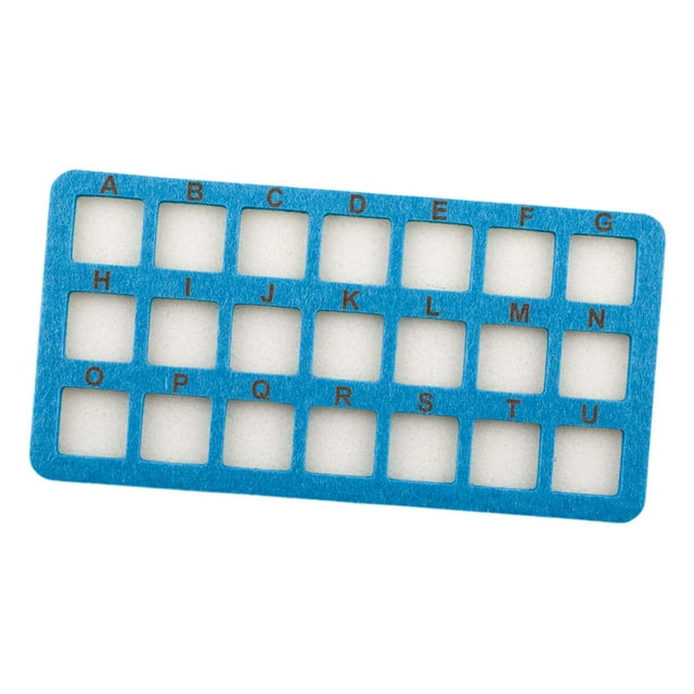 yuksok Bead Mat 21 Grid Bead Cushion for Art Crafts Necklaces Making Jewelry Making Blue