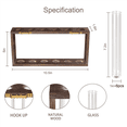 thumbnail image 2 of 2X Plant Terrarium with Wooden Stand, Desktop/Wall Hanging Live Plant Propagation Station  Glass Tubes, 2 of 6