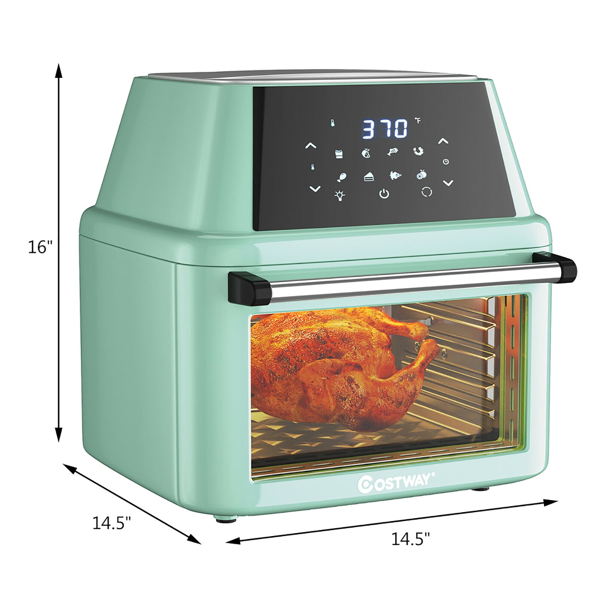 GZMR 19 qt Green Multi-Functional Air Fryer Oven 1800W Dehydrator Rotisserie,  Programmable, 8 Preset Cooking Choices, Oil-less Cooking in the Air Fryers  department at