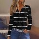 thumbnail image 1 of Ichuanyi liquidación para mujeres botones impresos de verano manga larga con cuello en v blusa casual túnica túnica ICHUANYI WER2023082211776, 1 of 5