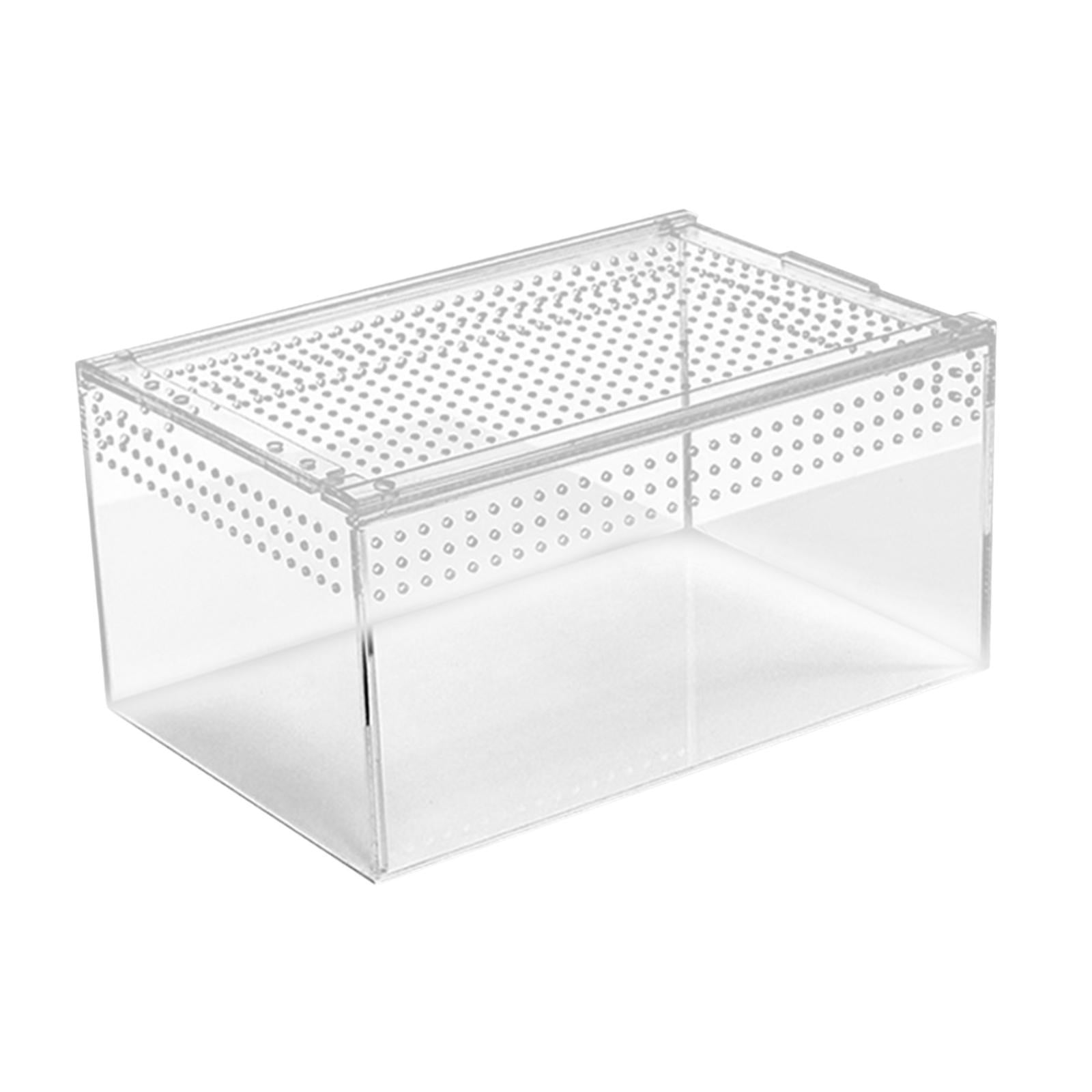 EHJRE Reptile Terrarium, Reptile Habitat Container, Acrylic Terrarium Container, Reptile Breeding Box for Snakes, Amphibians And Turtles L