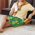 thumbnail image 3 of Haiem Pineapples1 Men's Pajama Short with Soft Woven Cotton Elastic Waistband Sleep Short-3X-Large, 3 of 9