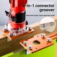 thumbnail image 3 of Wood Trimmer Router Base Plate, Aluminum Alloy Wear Resist Multifunctional Easy To Use Trimmer Slotting Bracket  for Woodworking Projects, 3 of 7