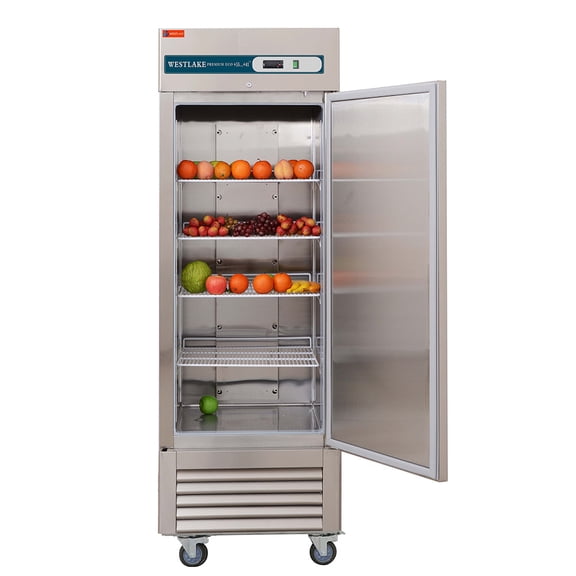 Westlake Reach in Refrigerator WKR-23B Upright Single Solid Door Stainless Steel 23 Cu.ft
