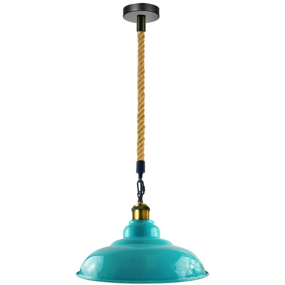 Sky Blue Metal Pendant Light, Ceiling Lighting, Pendant, Chandelier Hanging, Kitchen Island Lighting, Farmhouse Light, Hanging Lamp E26