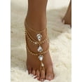thumbnail image 5 of Sunyuer Boho Layered Anklet Multi-layered Tassel Ankle Bracelet Summer Beach Barefoot Sandals Foot Chain Jewelry for Women, 5 of 5
