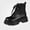 Black, variant on WAVSUF Women's Platform Moto Boots Arch Support Closed Toe Wide Width Fall Daily Office Boots Black 6