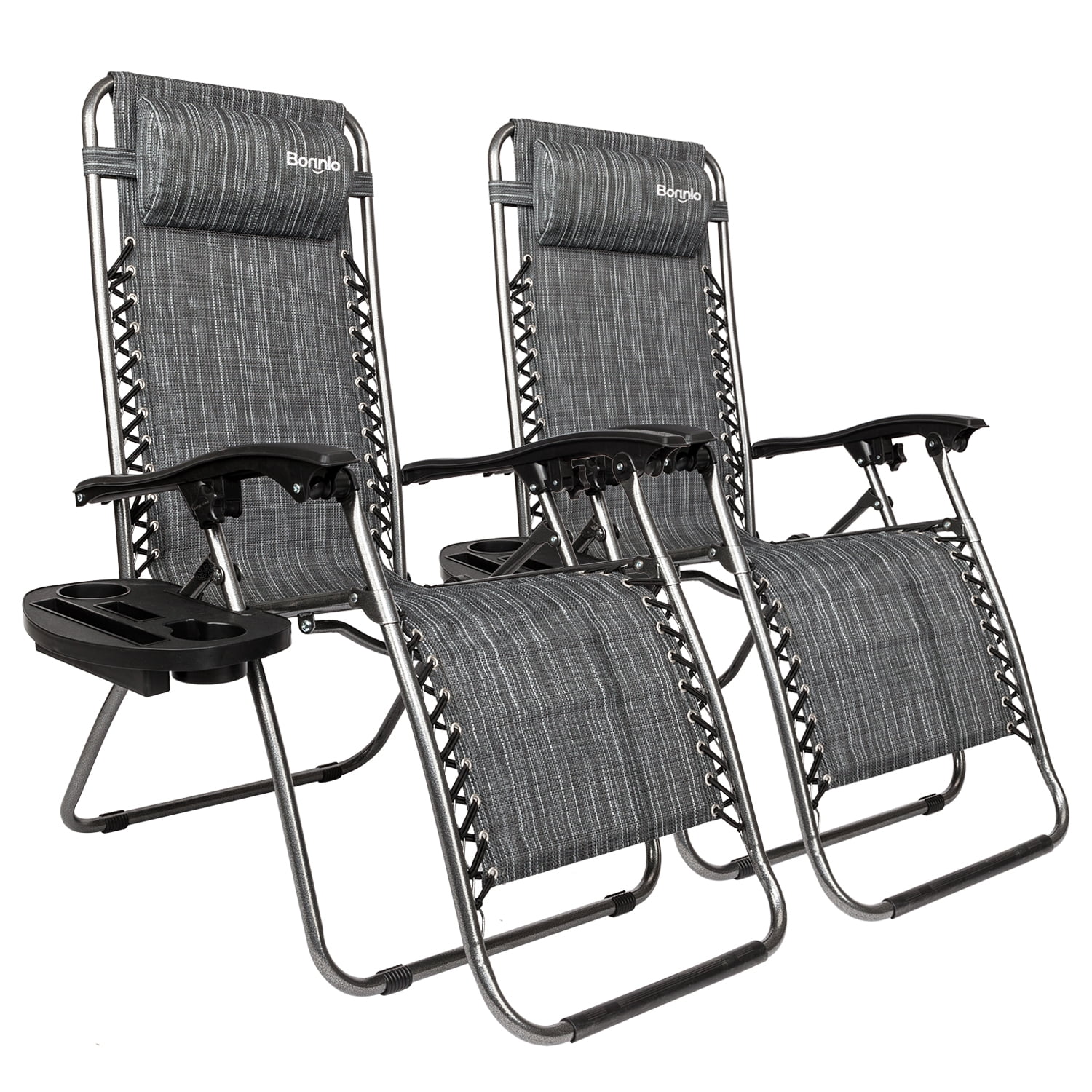 Ktaxon 2 Pack Zero Gravity Chair with Pillow and Cup Holder