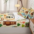 thumbnail image 5 of Manfei Kawaii Giraffe Zipper Twin Comforter Sets with Fitted Sheet and 2 Pillowcases,Jungle Theme Print Zipper Bedding Set,Beige,Polkadot Reversible,4pcs, 5 of 8