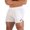 White, variant on Casual Shorts for Men Solid Drawstring Mid Waist Sports Beach Bottom Shorts with Pockets Grey