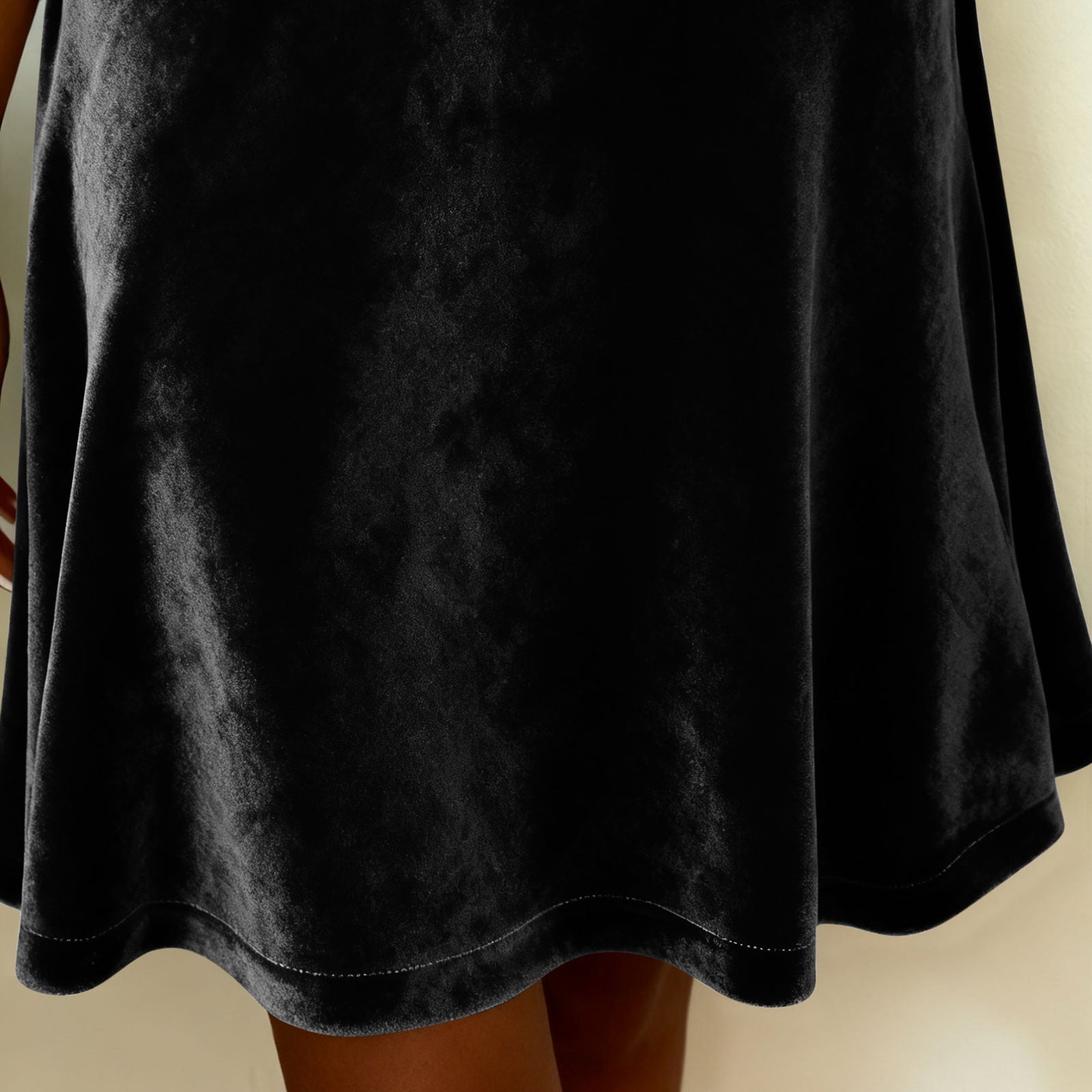 OSFVNOXV Retro Velvet Dress for Petite Women Long Sleeve Mini Length Wedding Guest Dress,Luxury Gifts for Girlfriend