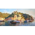 thumbnail image 2 of Obuchovsky, Yury 18x11 White Modern Wood Framed Museum Art Print Titled - Portofino. Morning Light, 2 of 4