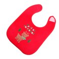thumbnail image 3 of Baberos impermeables para bebés Baberos de tela para cena con deseos navideños y cuidado de autoalimentación de ciervos para niños pequeños (rojo), 3 of 7