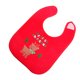 thumbnail image 3 of Baberos impermeables para bebés Baberos de tela para cena con deseos navideños y cuidado de autoalimentación de ciervos para niños pequeños (rojo), 3 of 7