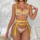 thumbnail image 4 of Señoras Moda Perspectiva sexy Lencería erótica Lencería sexy Liguero Conjunto de tres piezas Fridja nalpqowj43923, 4 of 7