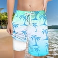 thumbnail image 2 of NOLDARES Boys Swim Trunks with Compression Liner Swim Shorts Toddler Swimsuit for Beach(Mint Green,5-6 Years), 2 of 3