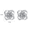 D, variant on CZ Stud Earrings For Women Hypoallergenic White Gold Plated Sunshine Crystal Earring Pierced Ears Jewelry Gift