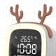 thumbnail image 5 of Reloj despertador para , luces nocturnas para , reloj de noche para niñas, , dormitorio, calendario de temperatura, control táctil y re Gris + Oreja Macarena Despertador digital, 5 of 5