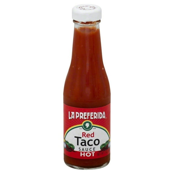 La Preferida Hot Red Taco Sauce, 7 oz, (Pack of 12)