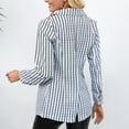 thumbnail image 6 of XFLWAM Womens Casual Blazer Jacket Striped Plaid Long Sleeve Coat Suit Open Front Work Office Blazer Lapel Double Breasted Jacket Gray L, 6 of 6