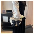 thumbnail image 4 of Xiao Hua Bolso de hombro tejido para mujer, bolso de mano y neceser, elegante bolso de playa de verano, 28 x 11 x 15 cm (beige)., 4 of 5