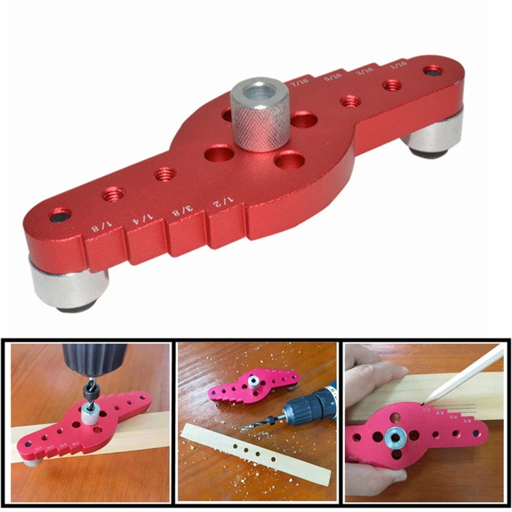 2-in-1 Center Punch Locator Dowel Jig Pocket Hole Center Scriber Line Aluminum Alloy 6-10mm Guide Woodworking Tools