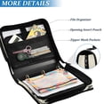 thumbnail image 4 of Circular Folder Package 13.6*3.5*12.4 Inches ,Binder Bag，Binder Organizer，Zipper Binder，3 Ring Binder ,Suitable for Work Cute Cartoon Black Cat, 4 of 8