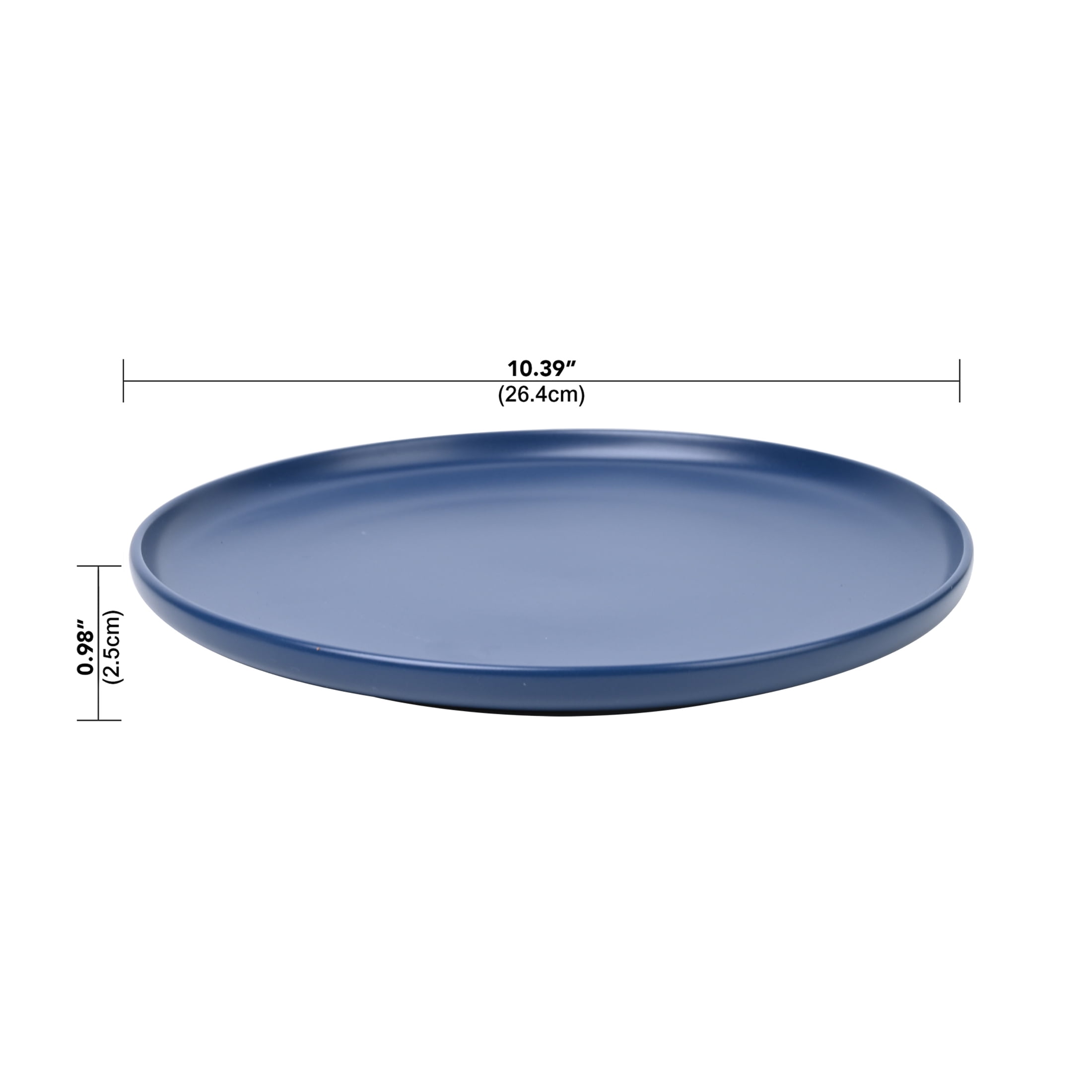 Mainstays Alessandra Blue Stoneware Dinner Plate - Walmart.com