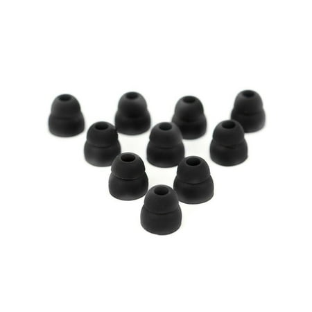 5 Pair Double Flange Earbud Headphones Replacement Silicone Ear Tips for Skullcandy, Panasonic, LG, Powerbeats, Symphonized, iFrogz, Mpow, JVC