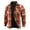 Orange, variant on ZCFZJW Men's Flannel Plaid Shirt Jacket Quilted Lined Long Sleeve Snap Button Down Shacket Jacket Lightweight Cardigan Outwear Coat with Pockets Orange XXXXXL
