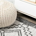 thumbnail image 3 of JONATHAN Y JONATHAN  Y Carwa Diamond Tribal Medallion Indoor/Outdoor Area Rug 4 X 6 - Ivory/Black, 3 of 5