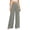 Gray, variant on Women's Lightweight Wide Leg Trousers with Pocket High Rise Button Closure Business Casual Pants Work office Dress Pants Loungewear Light Blue