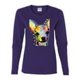thumbnail image 2 of Wild Bobby Dean Russo Colorful Chihuahua Dog Lover Women Graphic Long Sleeve Tee, Purple, Medium, 2 of 5