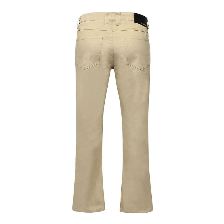 Victorious Men's Basic Essential Flared Jeans Khaki 36