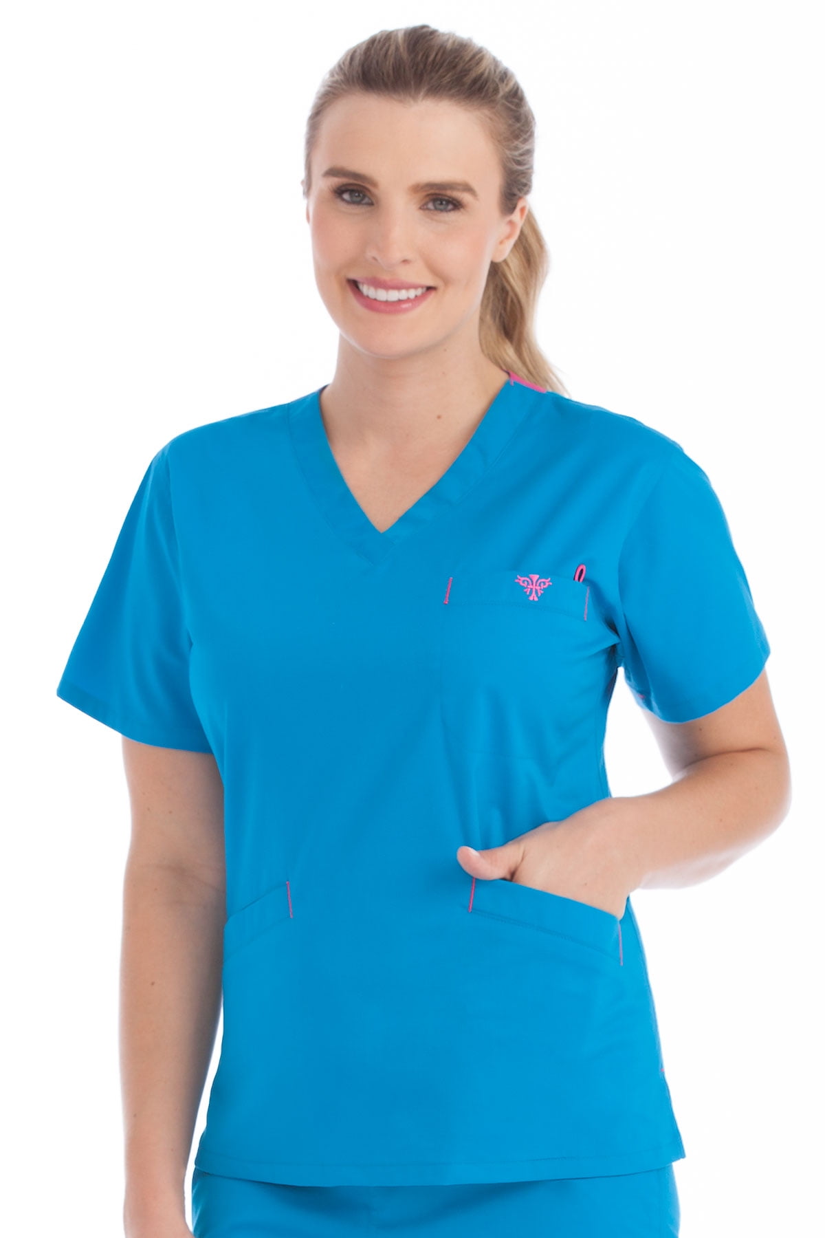 Med Couture Women's 8403 Signature Scrub Top