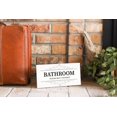 thumbnail image 3 of Bathroom Seat Yourself White Tile Grey Scroll 10 x 5 Wood Wall Sign Plaque, 3 of 3