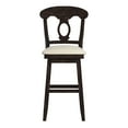thumbnail image 4 of Weston Home Sheena Napoleon Back Bar Height Wood Swivel Stool, Antique Black, 4 of 5