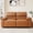 Brown, variant on Karkanic Fuax Leahter PU Mid-Century Sofa Modern Luxury Couches Deep Seat High Back 2-Seater Sectional Couch, Tan