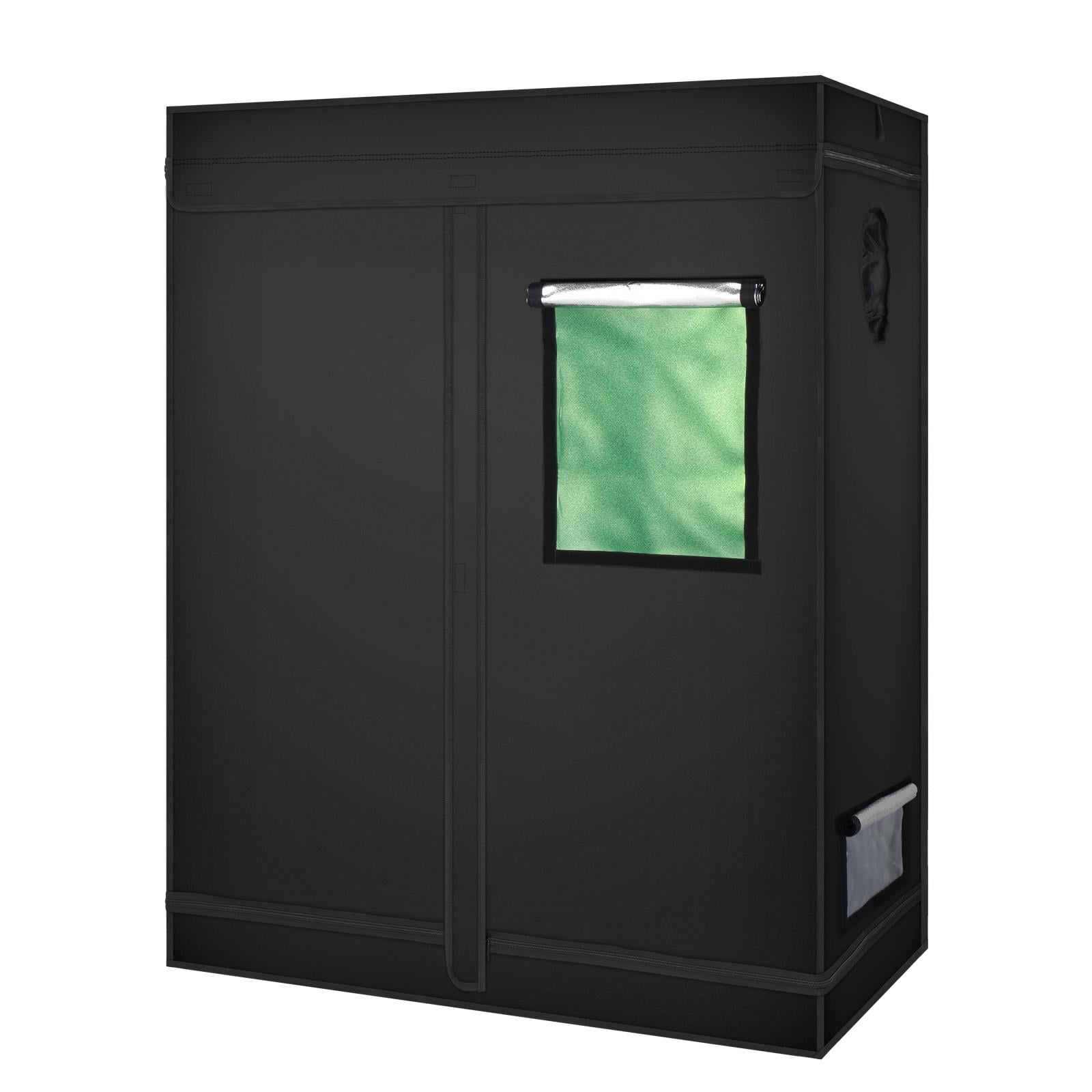 Zimtown Grow Tent, 48"x24"x72" Mylar Hydroponic Grow Tent with Observation Window and Floor Tray for Indoor Gardening Plant Growing